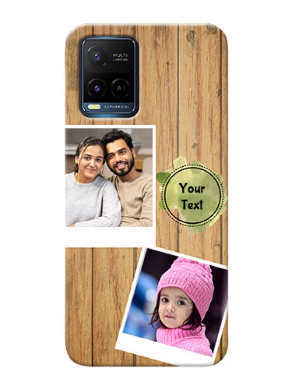 Custom Vivo Y21A Custom Mobile Phone Covers: Wooden Texture Design