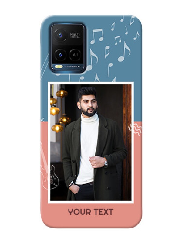 Custom Vivo Y21A Phone Back Covers with Color Musical Note Design