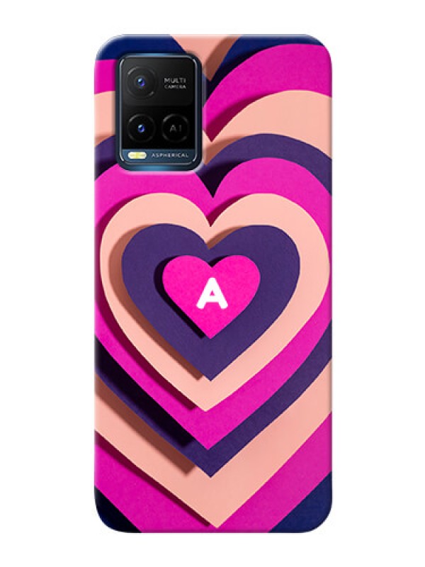 Custom Vivo Y21A Custom Mobile Case with Cute Heart Pattern Design
