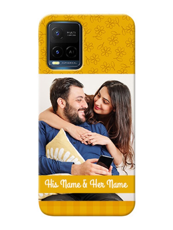 Custom Vivo Y21e mobile phone covers: Yellow Floral Design