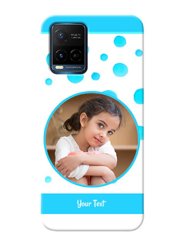 Custom Vivo Y21e Custom Phone Covers: Blue Bubbles Pattern Design