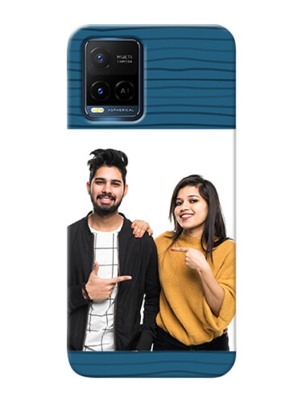 Custom Vivo Y21e Custom Phone Cases: Blue Pattern Cover Design