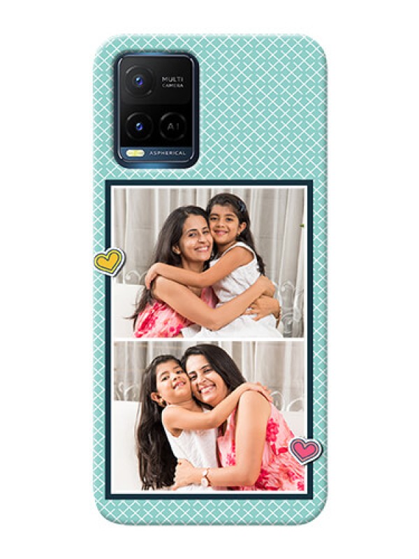 Custom Vivo Y21e Custom Phone Cases: 2 Image Holder with Pattern Design