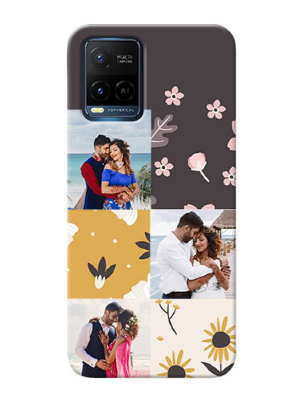 Custom Vivo Y21e phone cases online: 3 Images with Floral Design