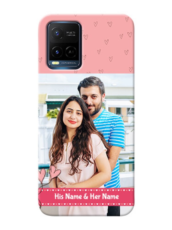 Custom Vivo Y21e phone back covers: Love Design Peach Color