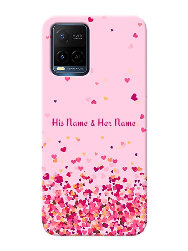Custom Vivo Y21E Phone Back Covers: Floating Hearts Design