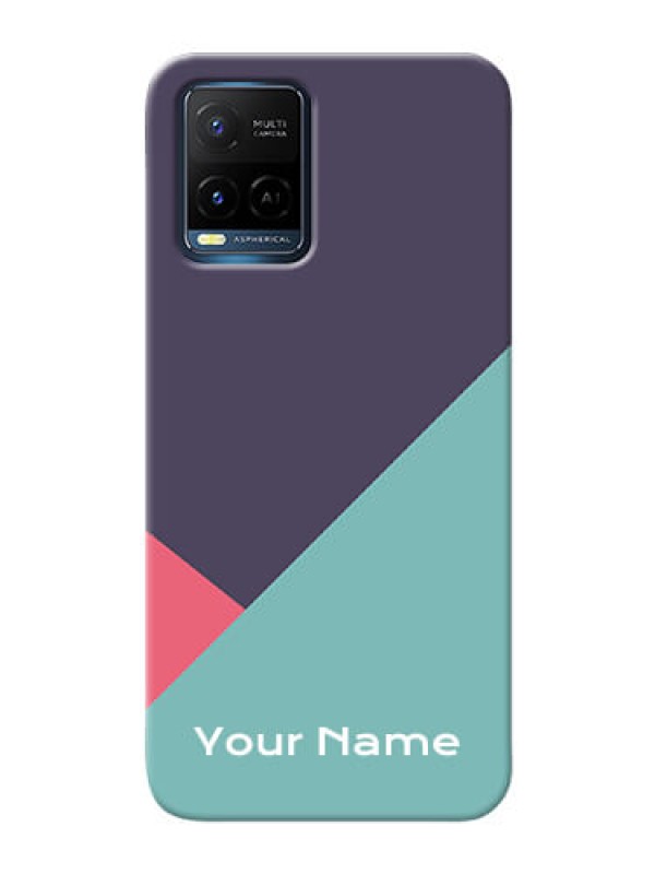 Custom Vivo Y21E Custom Phone Cases: Tri Color abstract Design