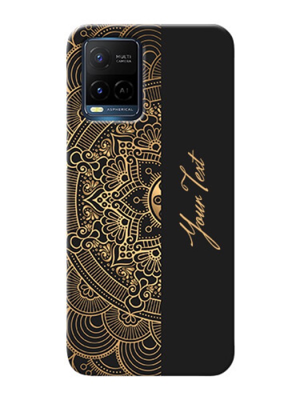 Custom Vivo Y21E Back Covers: Mandala art with custom text Design