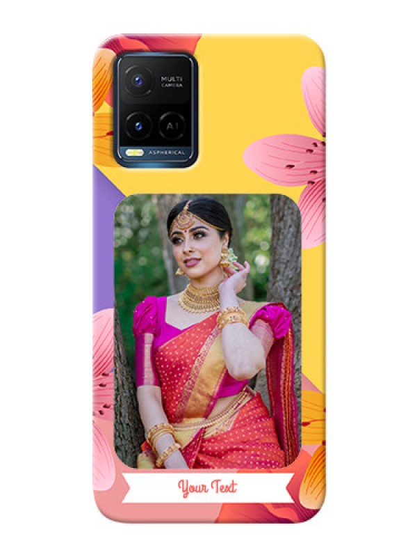 Custom Vivo Y21G Mobile Covers: 3 Image With Vintage Floral Design