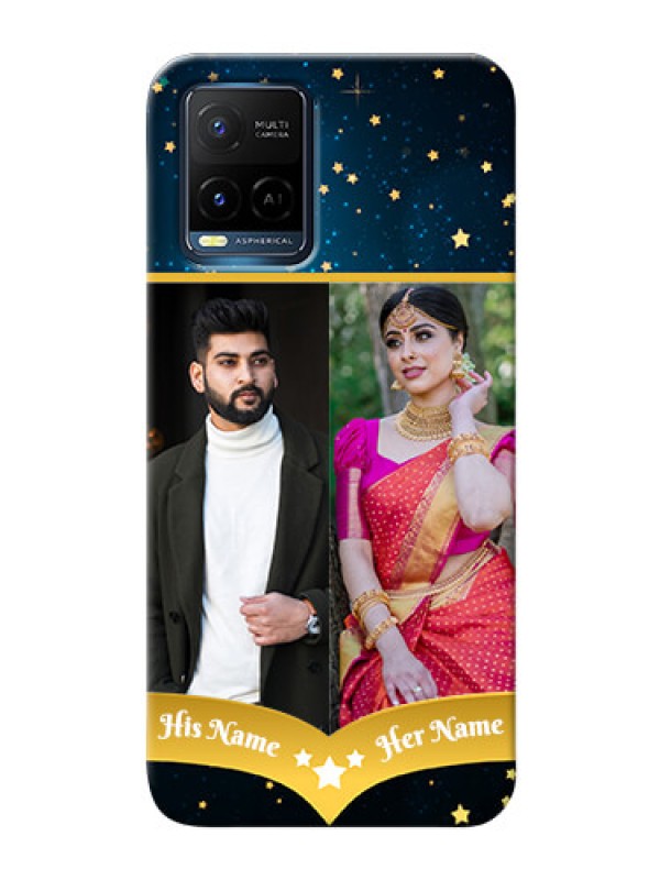 Custom Vivo Y21G Mobile Covers Online: Galaxy Stars Backdrop Design
