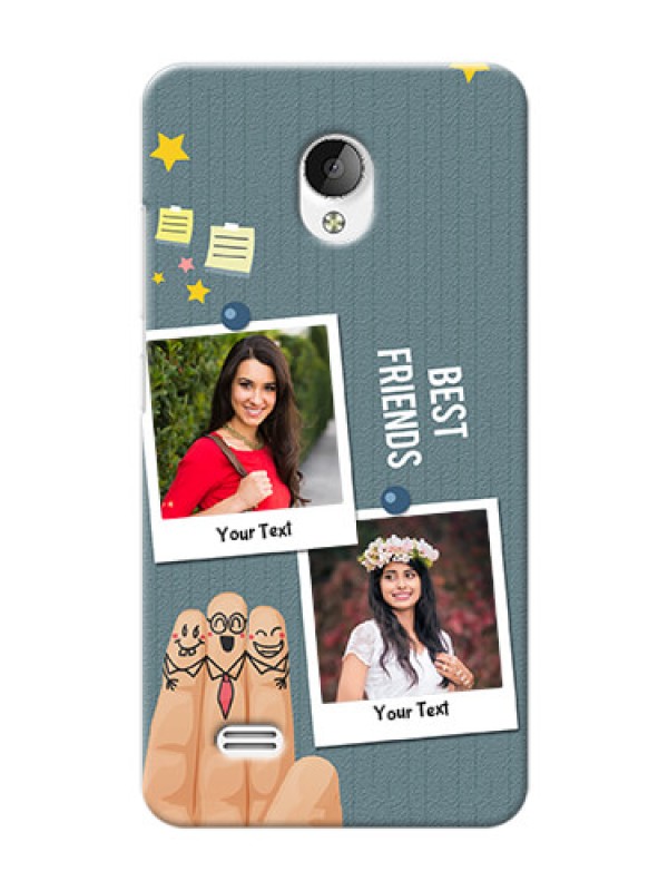 Custom Vivo Y21L 3 image holder with sticky frames and friendship day wishes Design