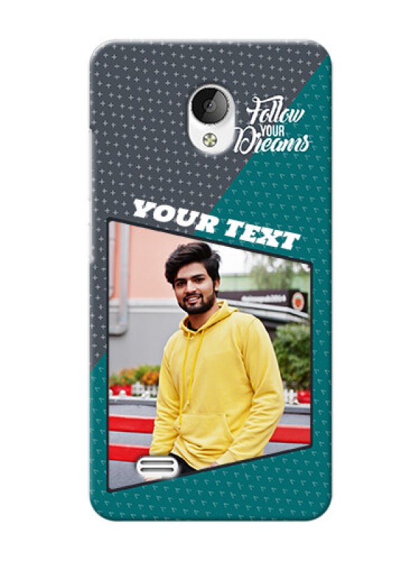 Custom Vivo Y21L 2 colour background with different patterns and dreams quote Design
