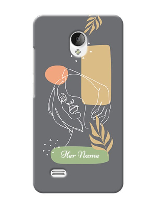 Custom Vivo Y21L Phone Back Covers: Gazing Woman line art Design