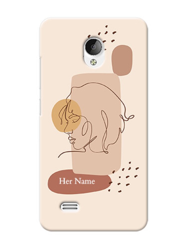 Custom Vivo Y21L Custom Phone Covers: Calm Woman line art Design