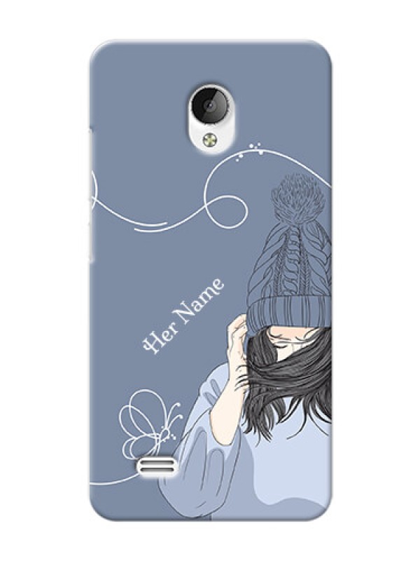 Custom Vivo Y21L Custom Mobile Case with Girl in winter outfit Design