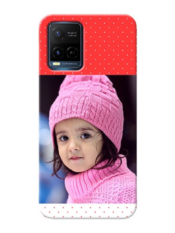 Custom Vivo Y21T personalised phone covers: Red Pattern Design
