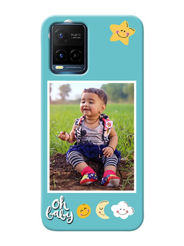 Custom Vivo Y21T Personalised Phone Cases: Smiley Kids Stars Design