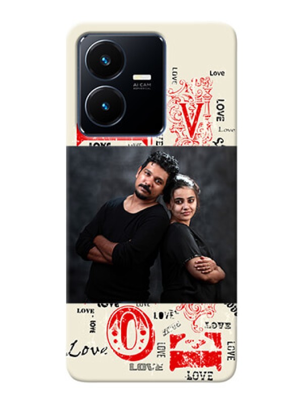 Custom Vivo Y22 mobile cases online: Trendy Love Design Case
