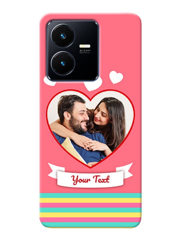 Custom Vivo Y22 Personalised mobile covers: Love Doodle Design