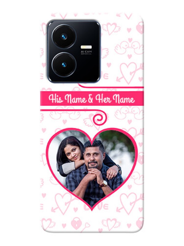 Custom Vivo Y22 Personalized Phone Cases: Heart Shape Love Design