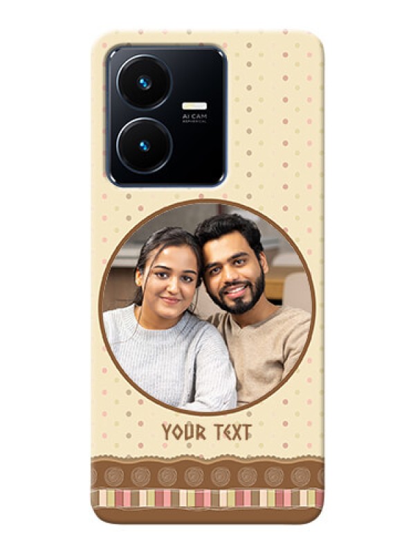 Custom Vivo Y22 Mobile Cases: Brown Dotted Mobile Case Design