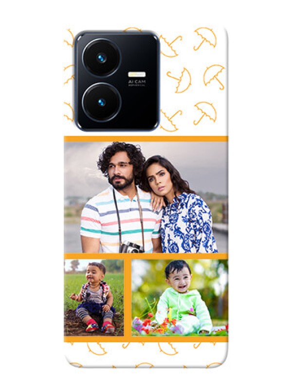 Custom Vivo Y22 Personalised Phone Cases: Yellow Pattern Design