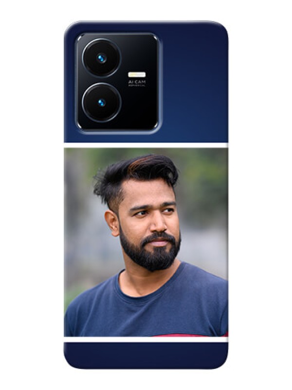 Custom Vivo Y22 Mobile Cases: Simple Royal Blue Design