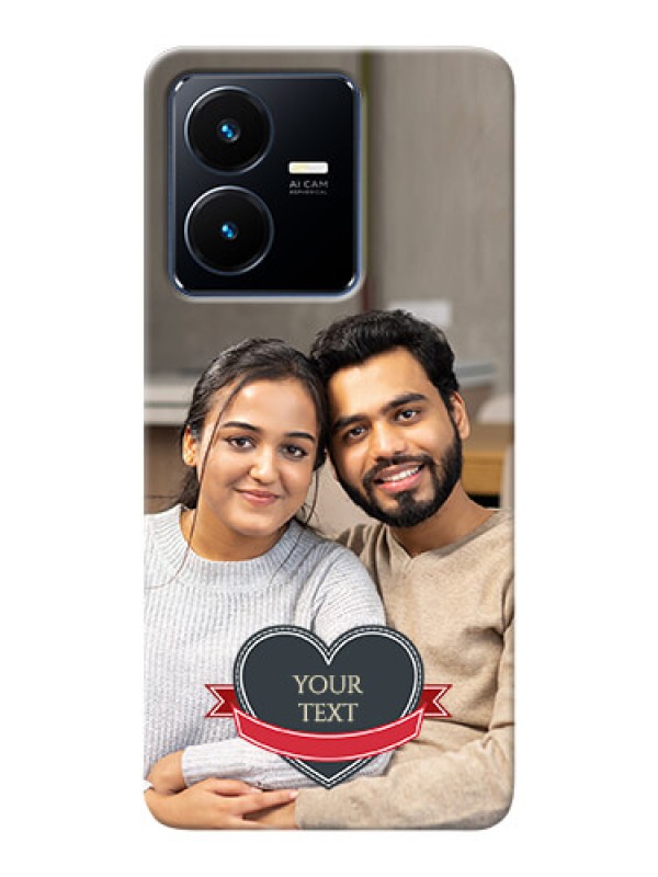 Custom Vivo Y22 mobile back covers online: Just Married Couple Design