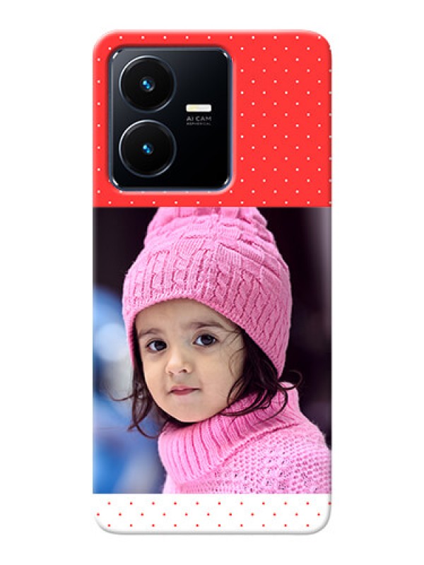 Custom Vivo Y22 personalised phone covers: Red Pattern Design