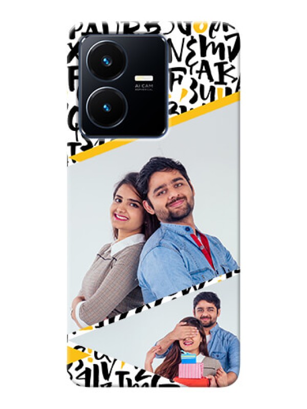 Custom Vivo Y22 Phone Back Covers: Letters Pattern Design