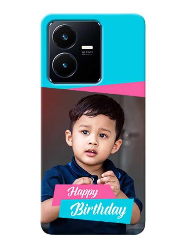 Custom Vivo Y22 Mobile Covers: Image Holder with 2 Color Design
