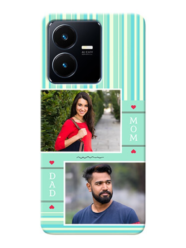 Custom Vivo Y22 custom mobile phone covers: Mom & Dad Pic Design