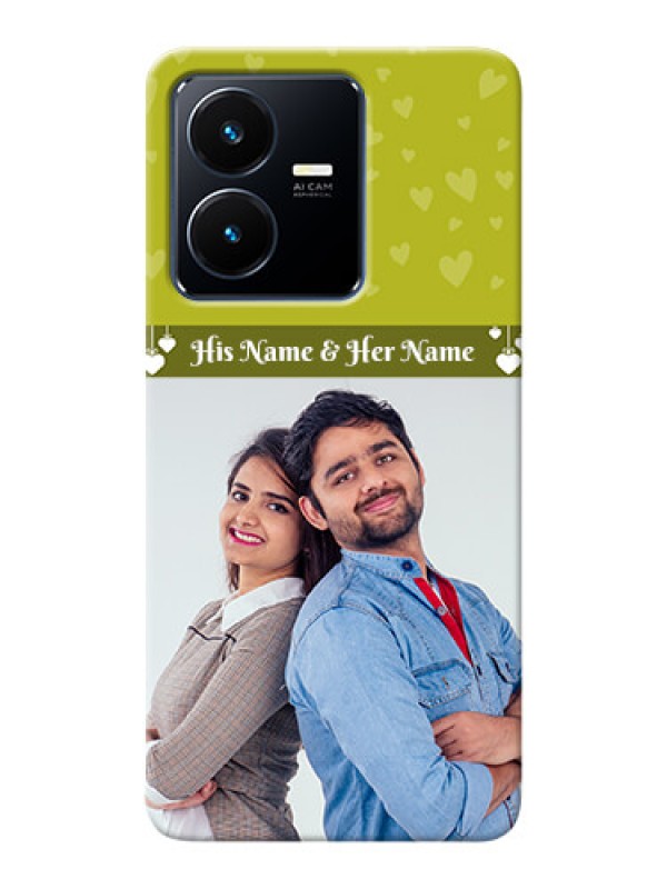 Custom Vivo Y22 custom mobile covers: You & Me Heart Design