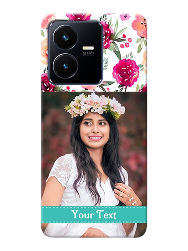 Custom Vivo Y22 Personalized Mobile Cases: Watercolor Floral Design