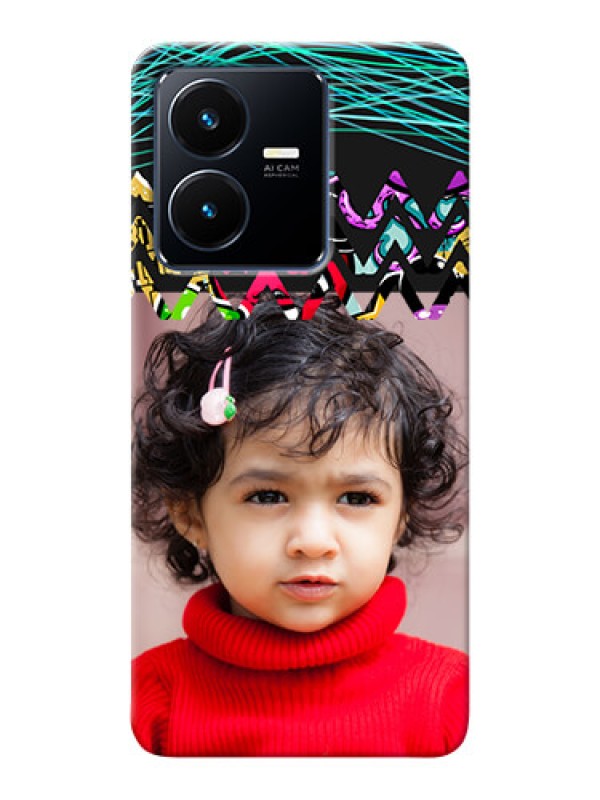 Custom Vivo Y22 personalized phone covers: Neon Abstract Design