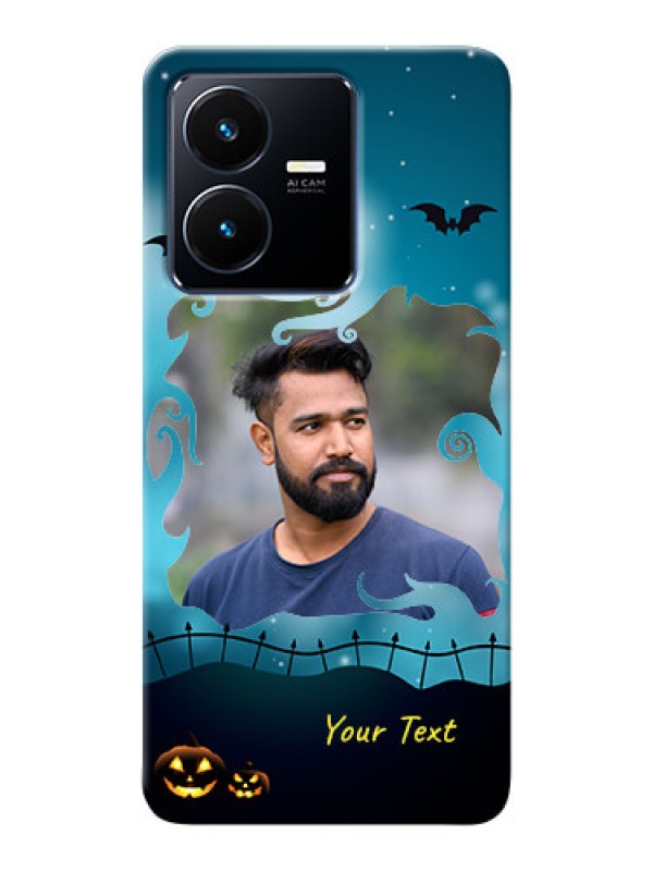 Custom Vivo Y22 Personalised Phone Cases: Halloween frame design