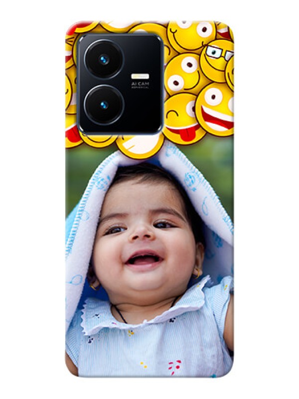 Custom Vivo Y22 Custom Phone Cases with Smiley Emoji Design