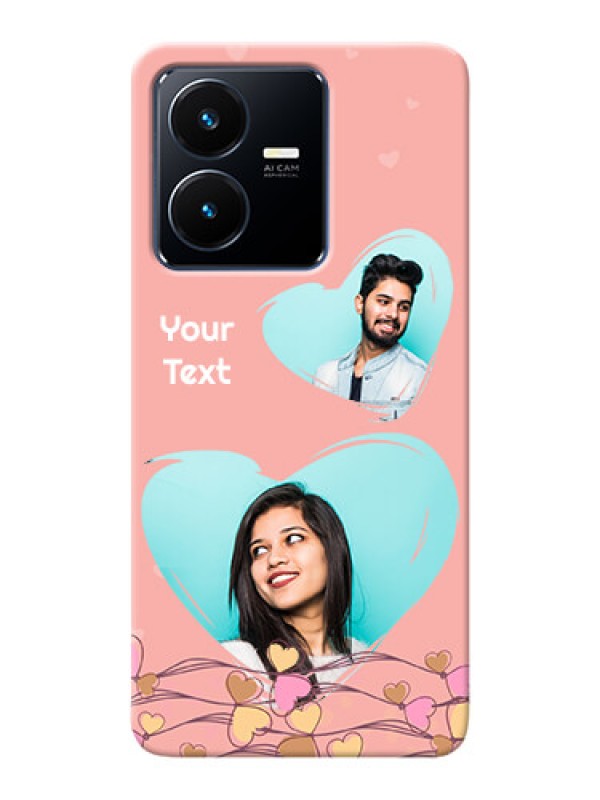 Custom Vivo Y22 customized phone cases: Love Doodle Design