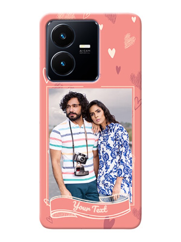 Custom Vivo Y22 custom mobile phone cases: love doodle art Design
