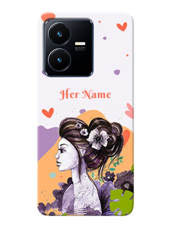 Custom Vivo Y22 Custom Mobile Case with Woman And Nature Design