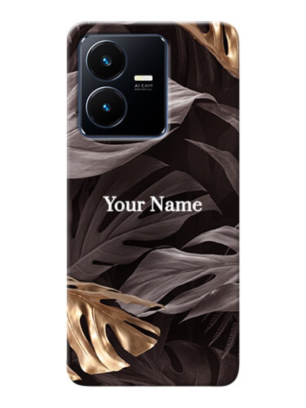 Custom Vivo Y22 Mobile Back Covers: Wild Leaves digital paint Design