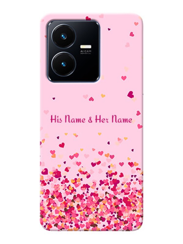 Custom Vivo Y22 Phone Back Covers: Floating Hearts Design
