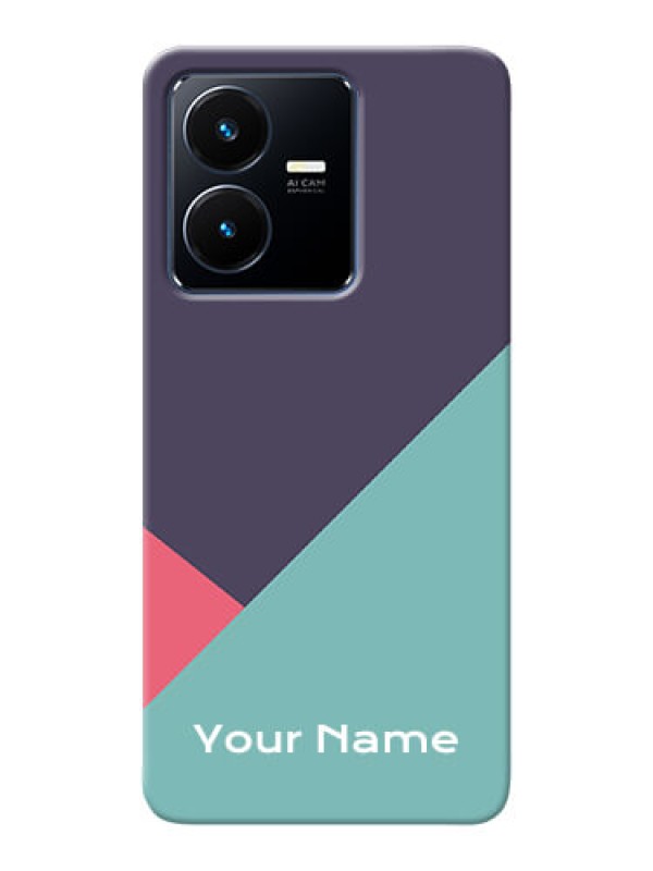 Custom Vivo Y22 Custom Phone Cases: Tri Color abstract Design