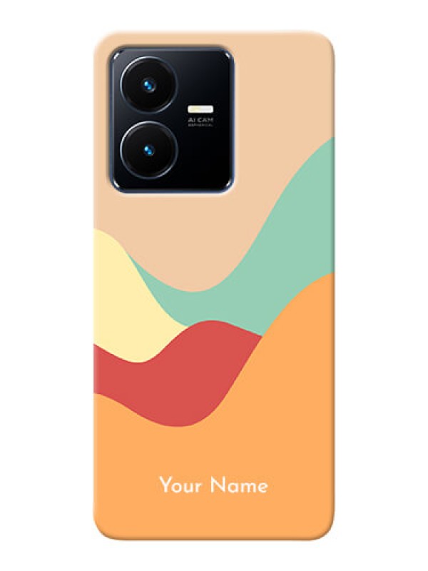 Custom Vivo Y22 Custom Mobile Case with Ocean Waves Multi-colour Design