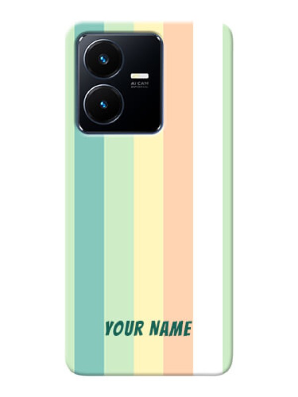 Custom Vivo Y22 Back Covers: Multi-colour Stripes Design