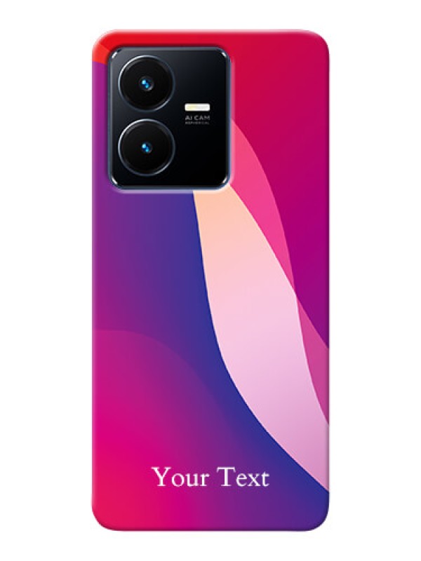 Custom Vivo Y22 Mobile Back Covers: Digital abstract Overlap Design