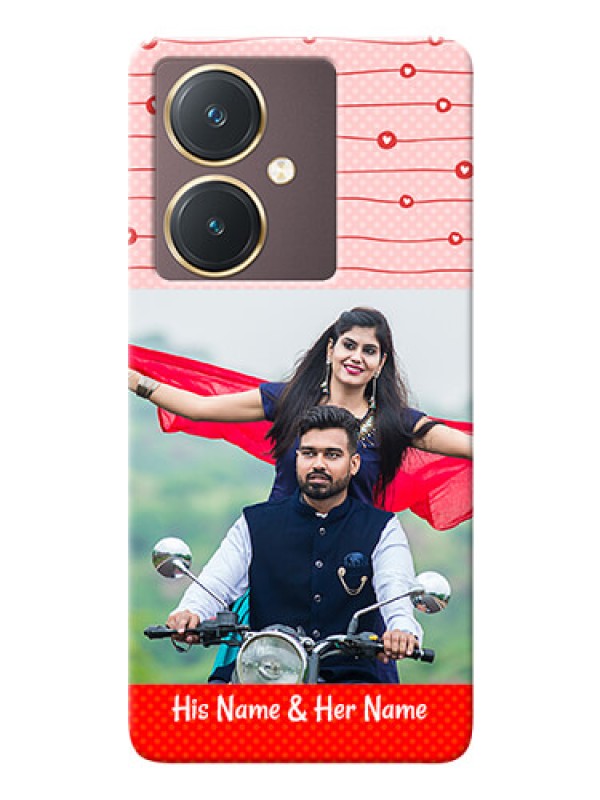 Custom Vivo Y27 Custom Phone Cases: Red Pattern Case Design