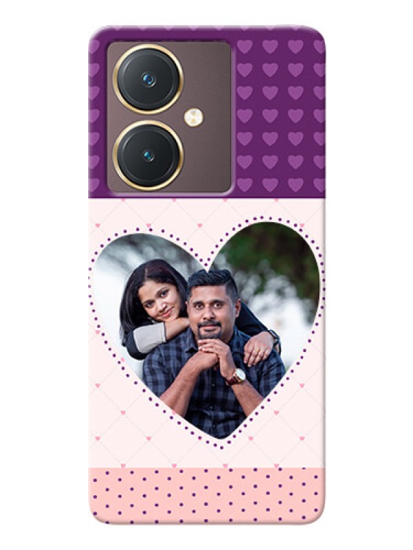 Custom Vivo Y27 Mobile Back Covers: Violet Love Dots Design