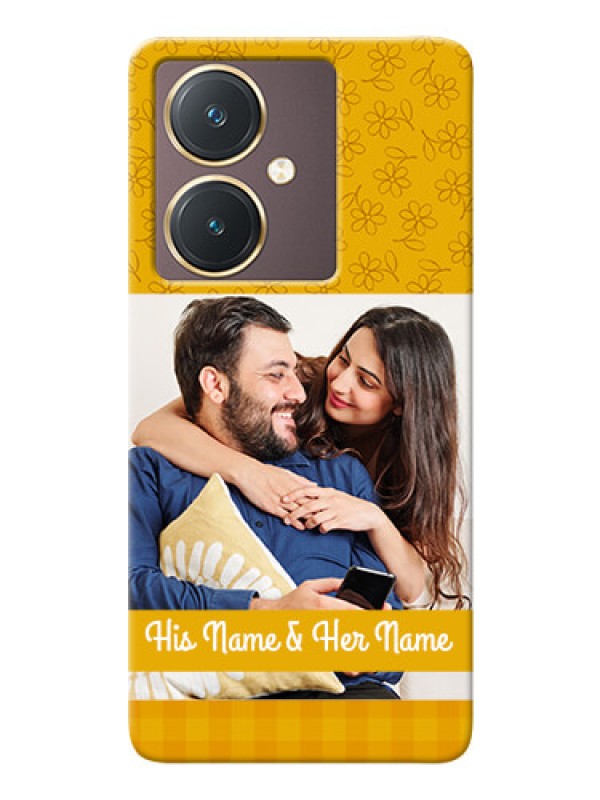 Custom Vivo Y27 mobile phone covers: Yellow Floral Design