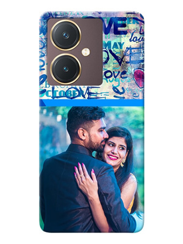 Custom Vivo Y27 Mobile Covers Online: Colorful Love Design